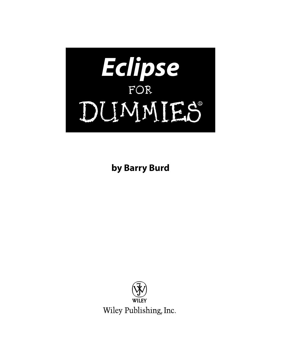 Eclipse for Dummies