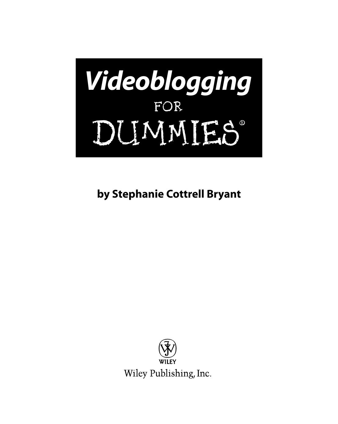 Videoblogging for Dummies