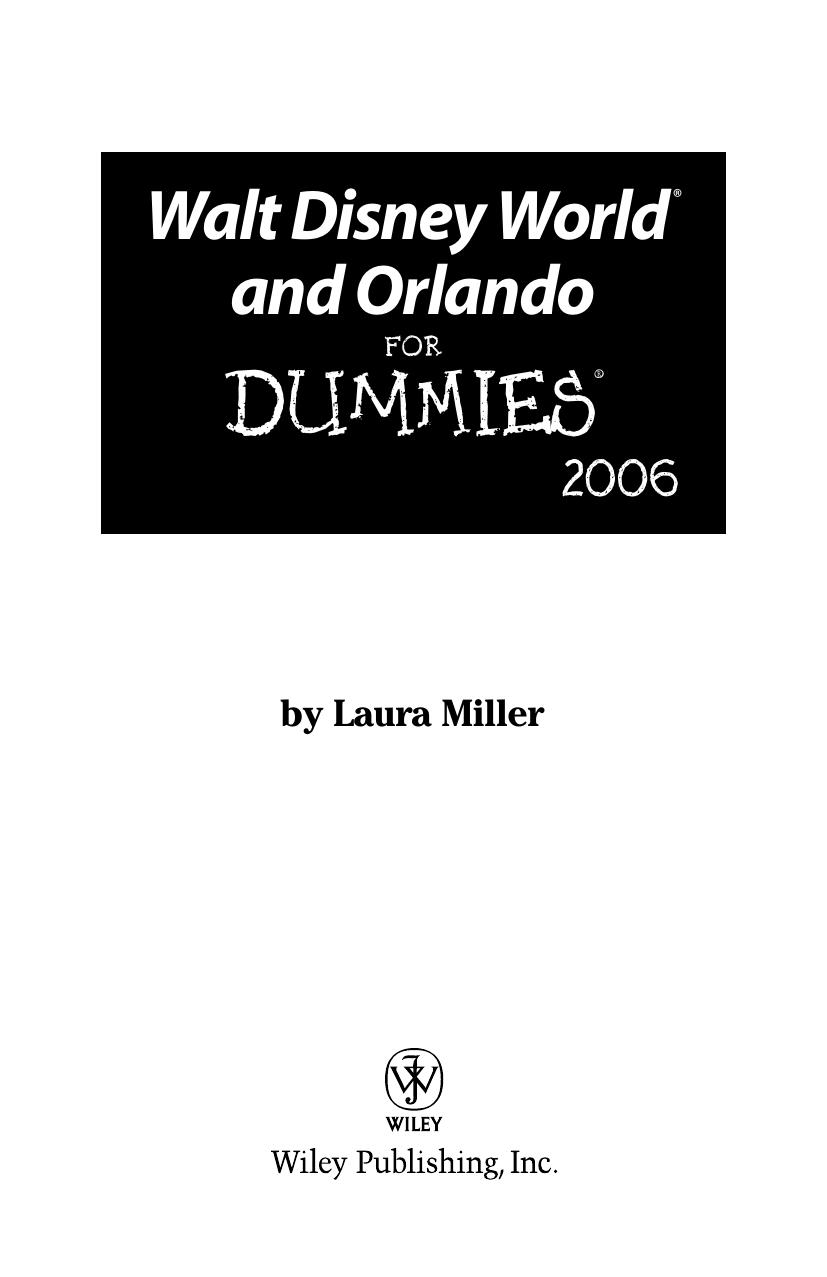 Walt Disney World and Orlando for Dummies 2006