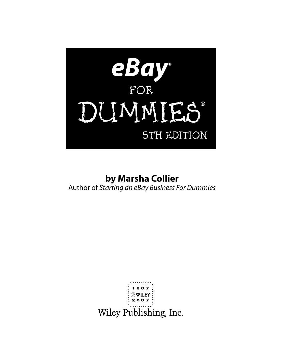 eBay for Dummies