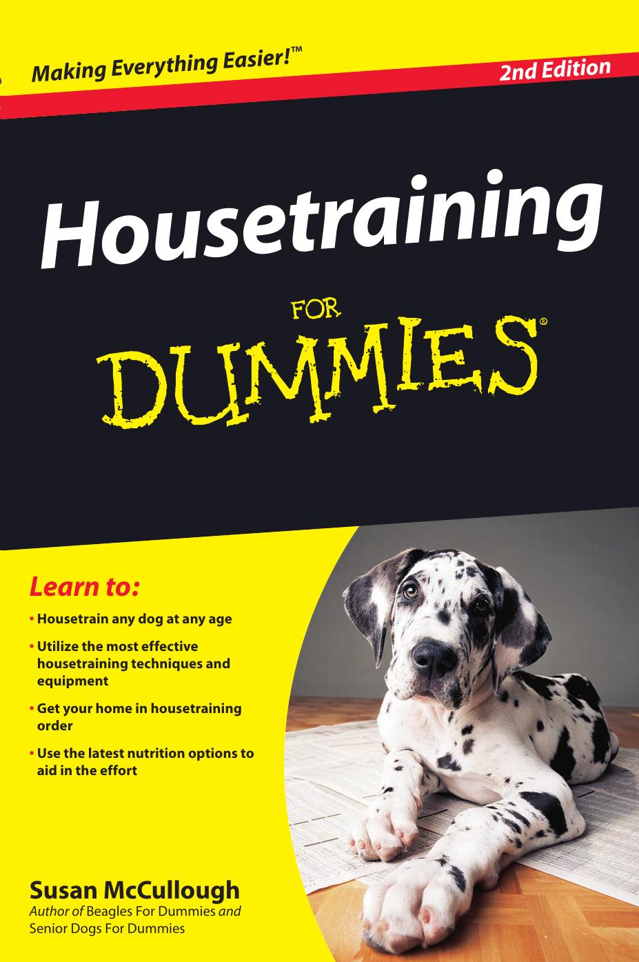 Housetraining for Dummies ISBN - 0470476370