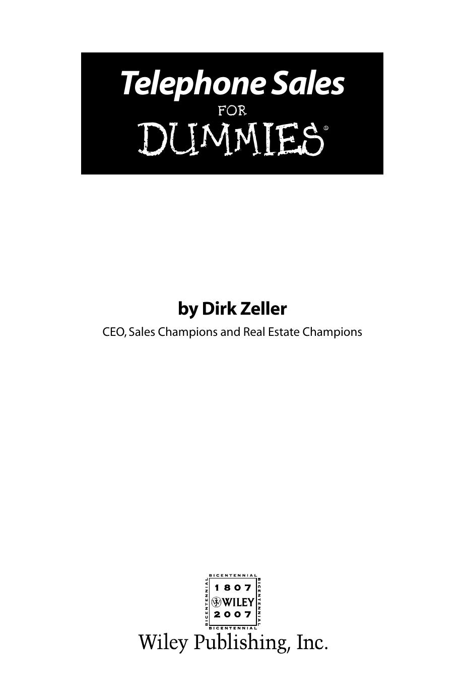 Telephone Sales for Dummies