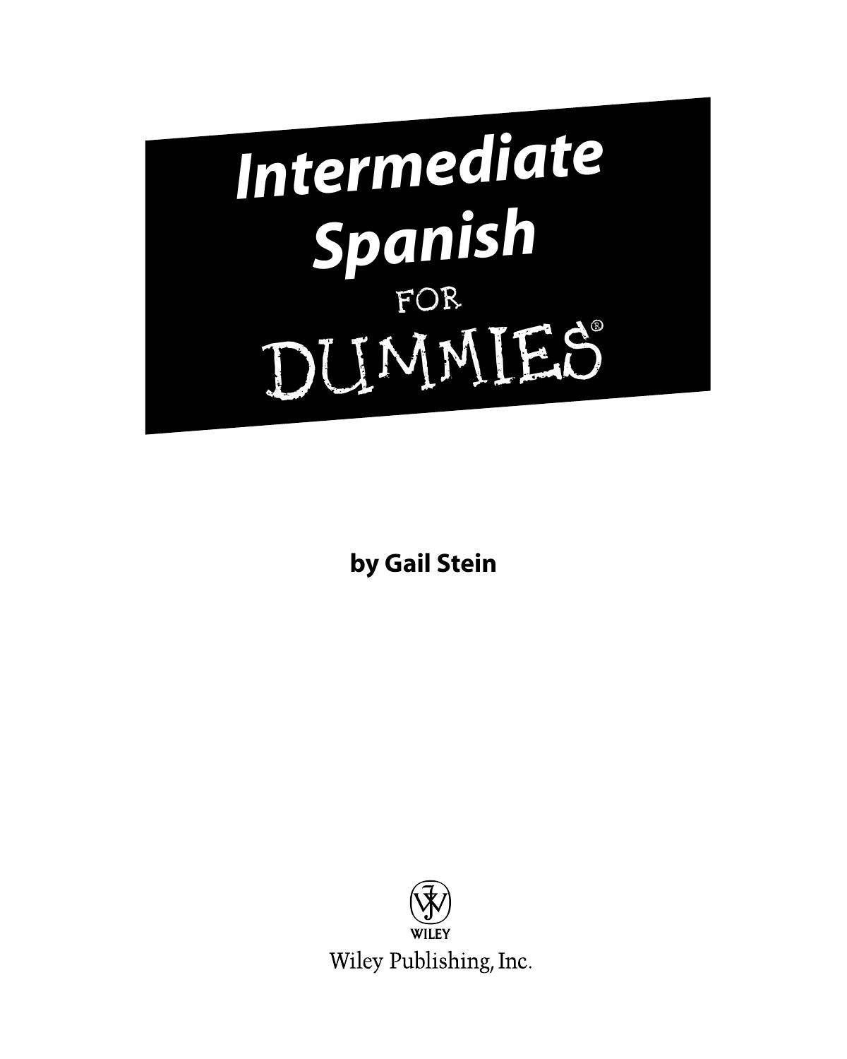 Intermediate Spanish for Dummies