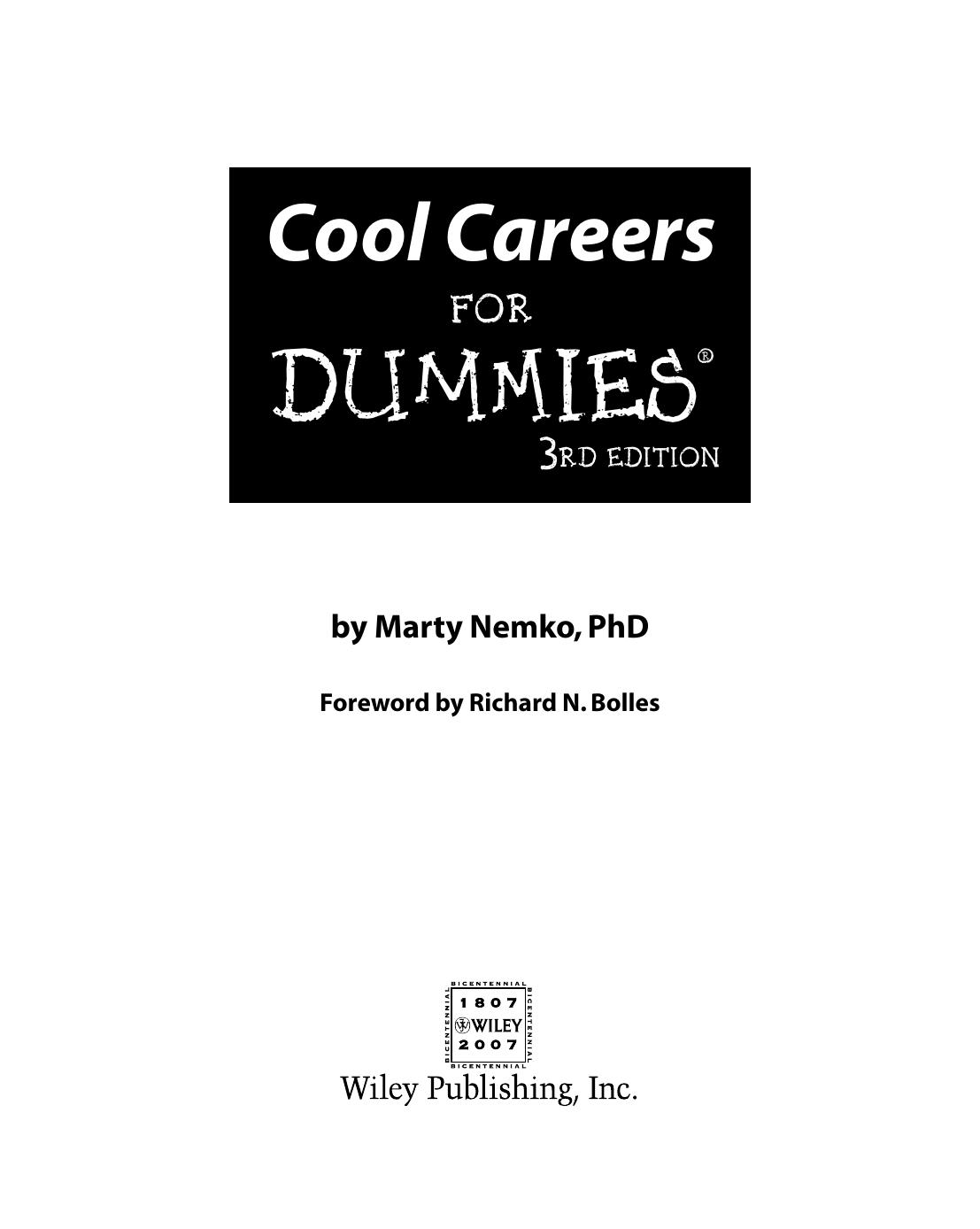 Cool Careers for Dummies