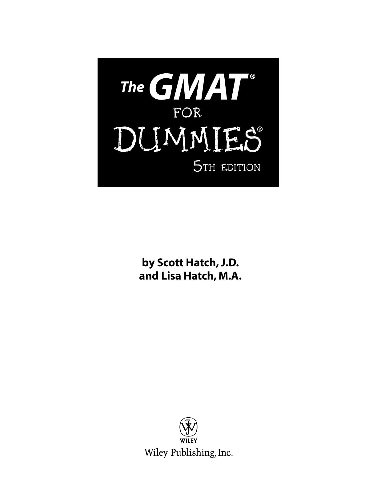 The GMAT for Dummies