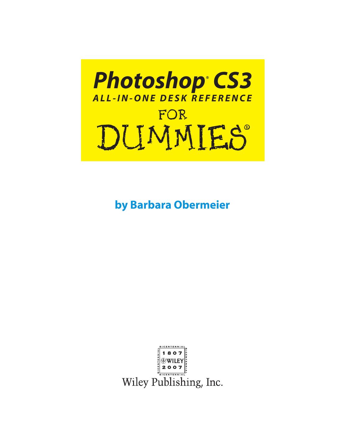 Photoshop CS3 All-in-One Desk Reference - 047011195X)