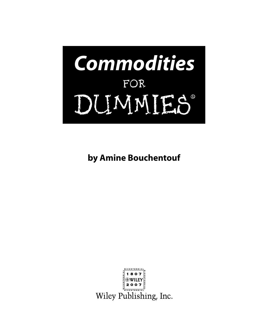 Commodities for Dummies
