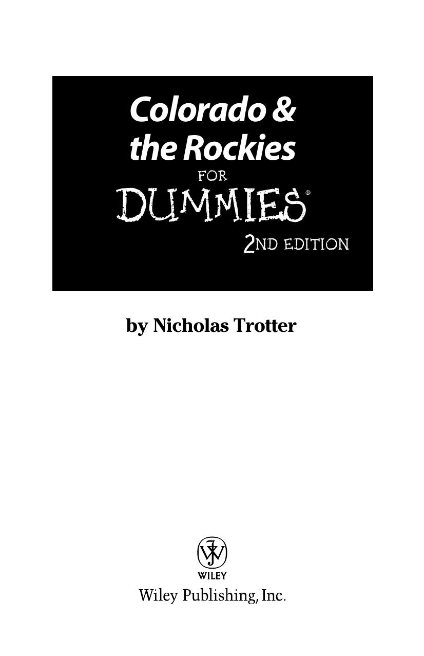 Colorado & the Rockies for Dummies