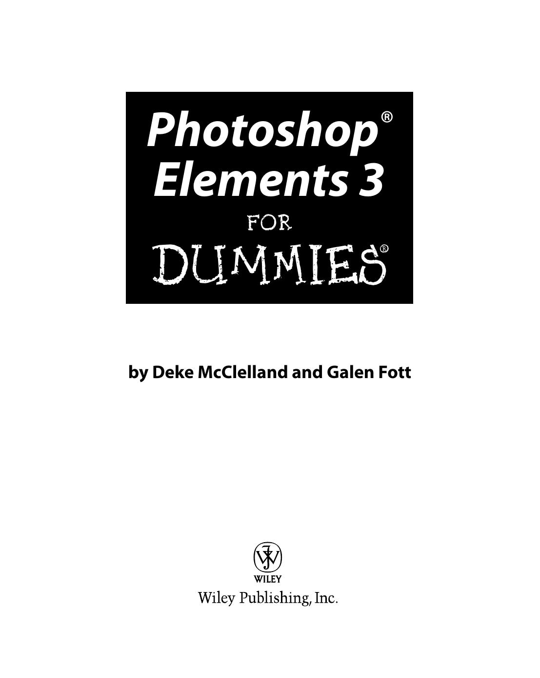 Photoshop Elements 3 for Dummies