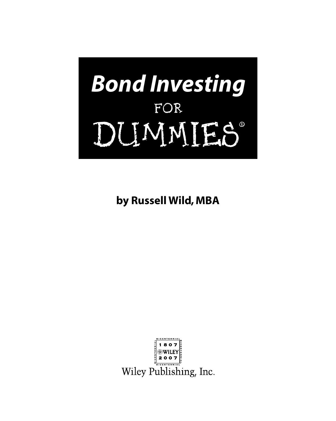 Bond Investing for Dummies
