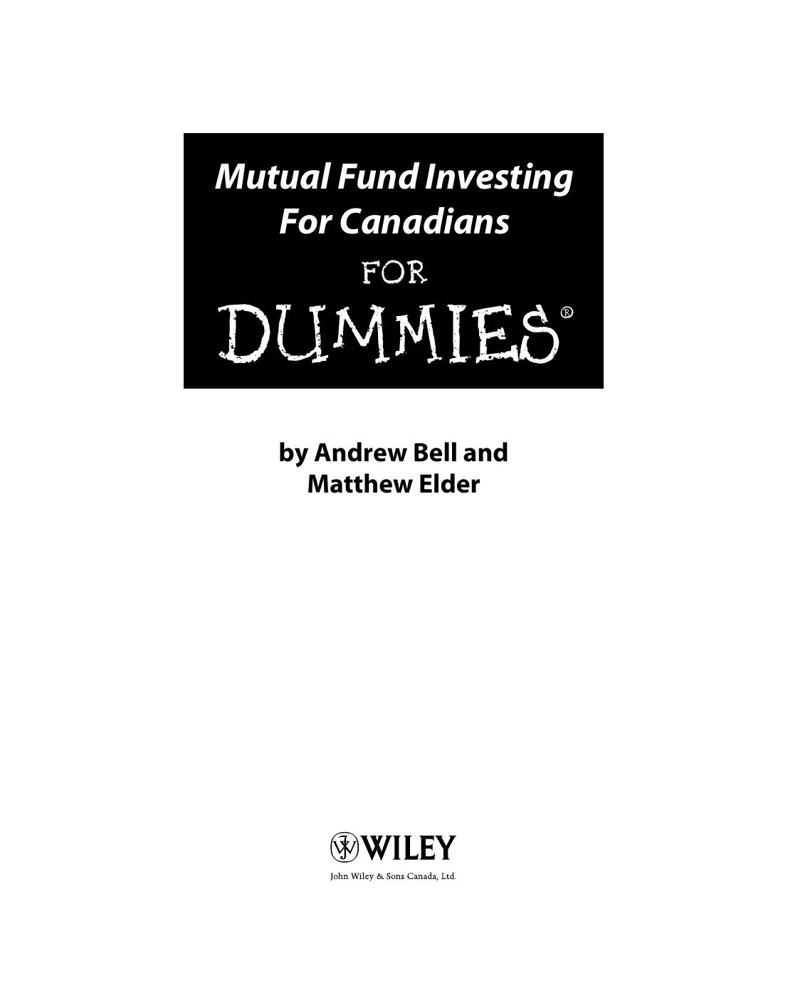 Mutual Fund Investing For Canadians for Dummies