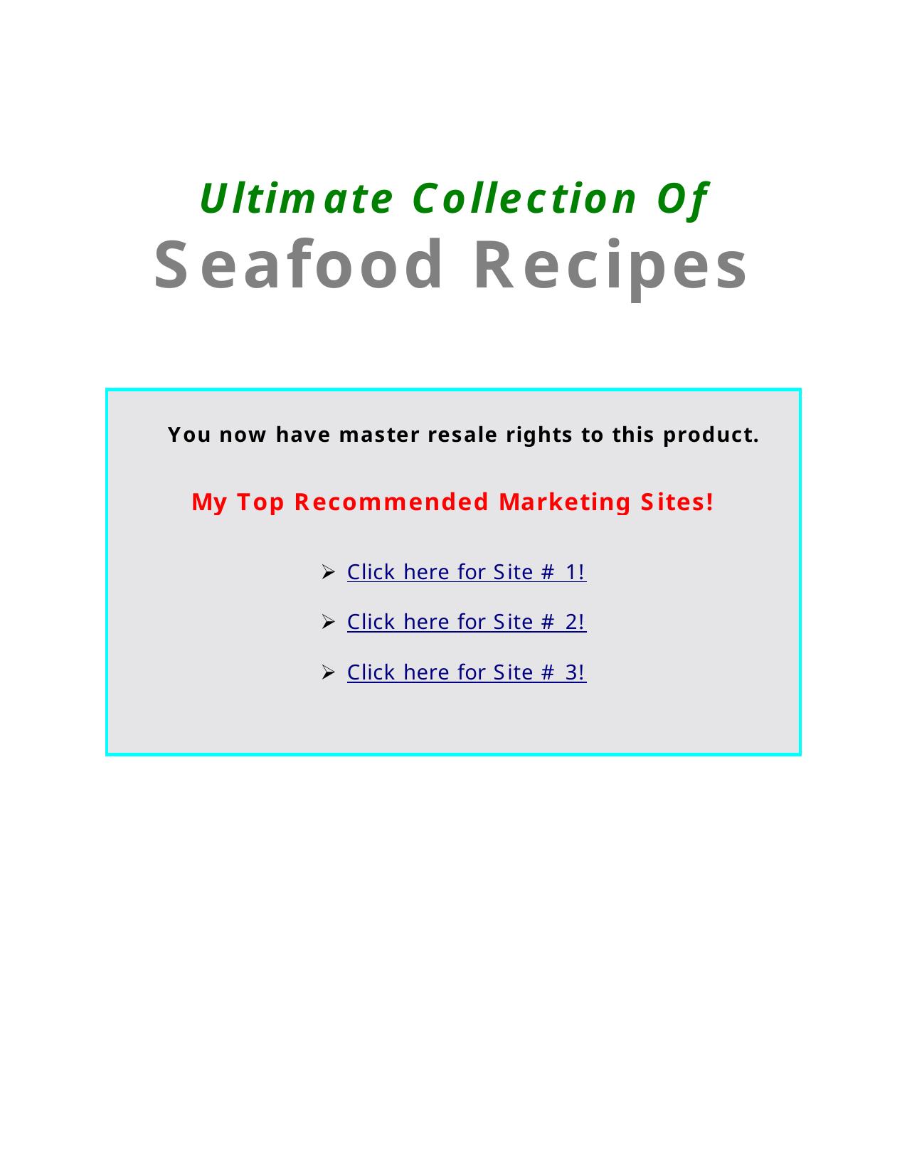 The Ultimate Collection of Seaf