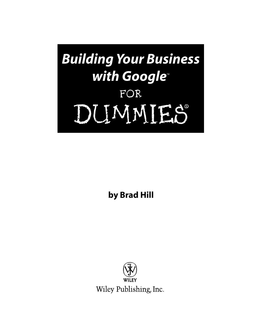Building Your Business With Google for Dummies