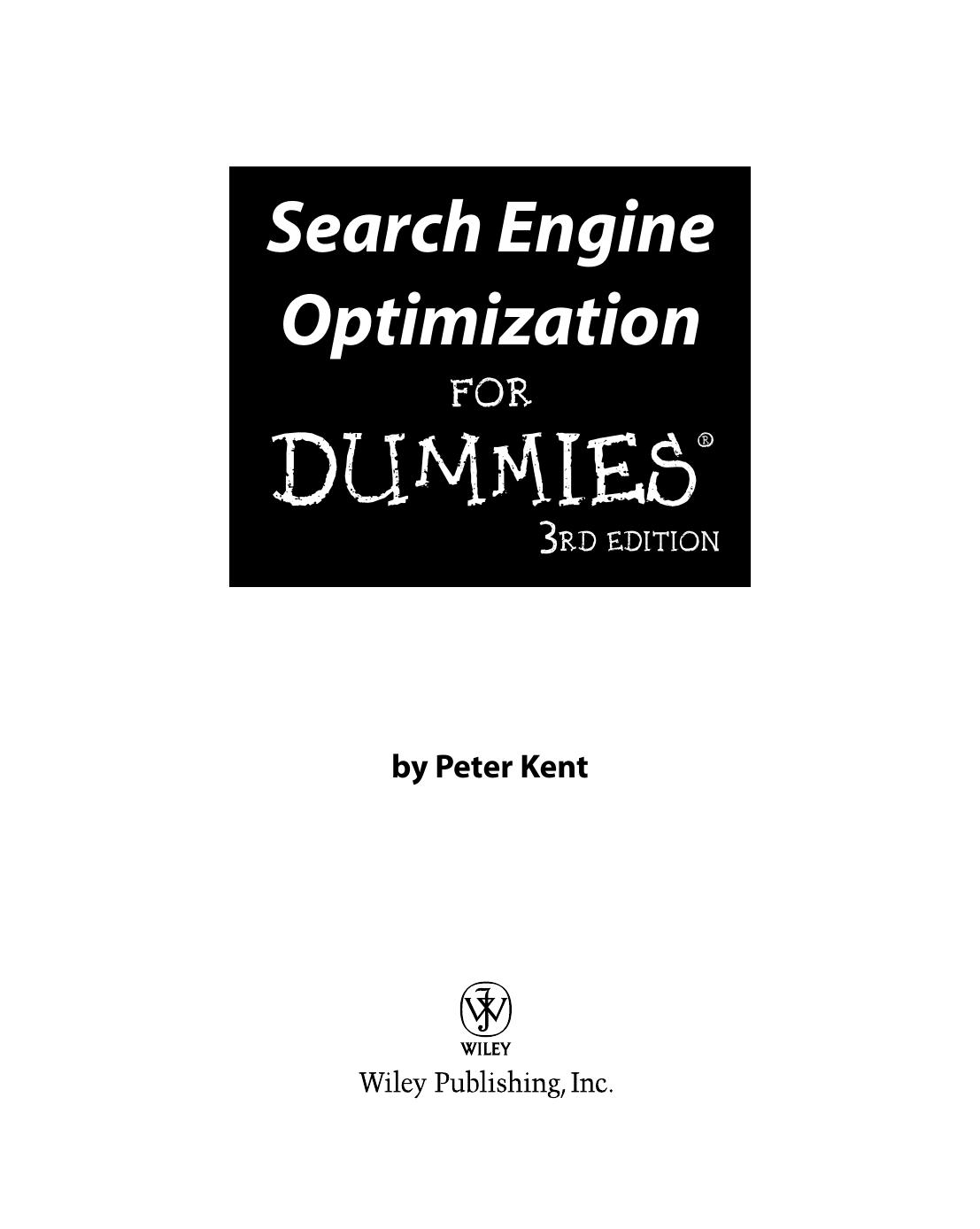 Search Engine Optimization for Dummies