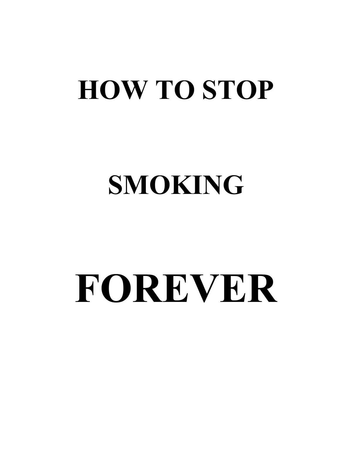 HOW TO STOP