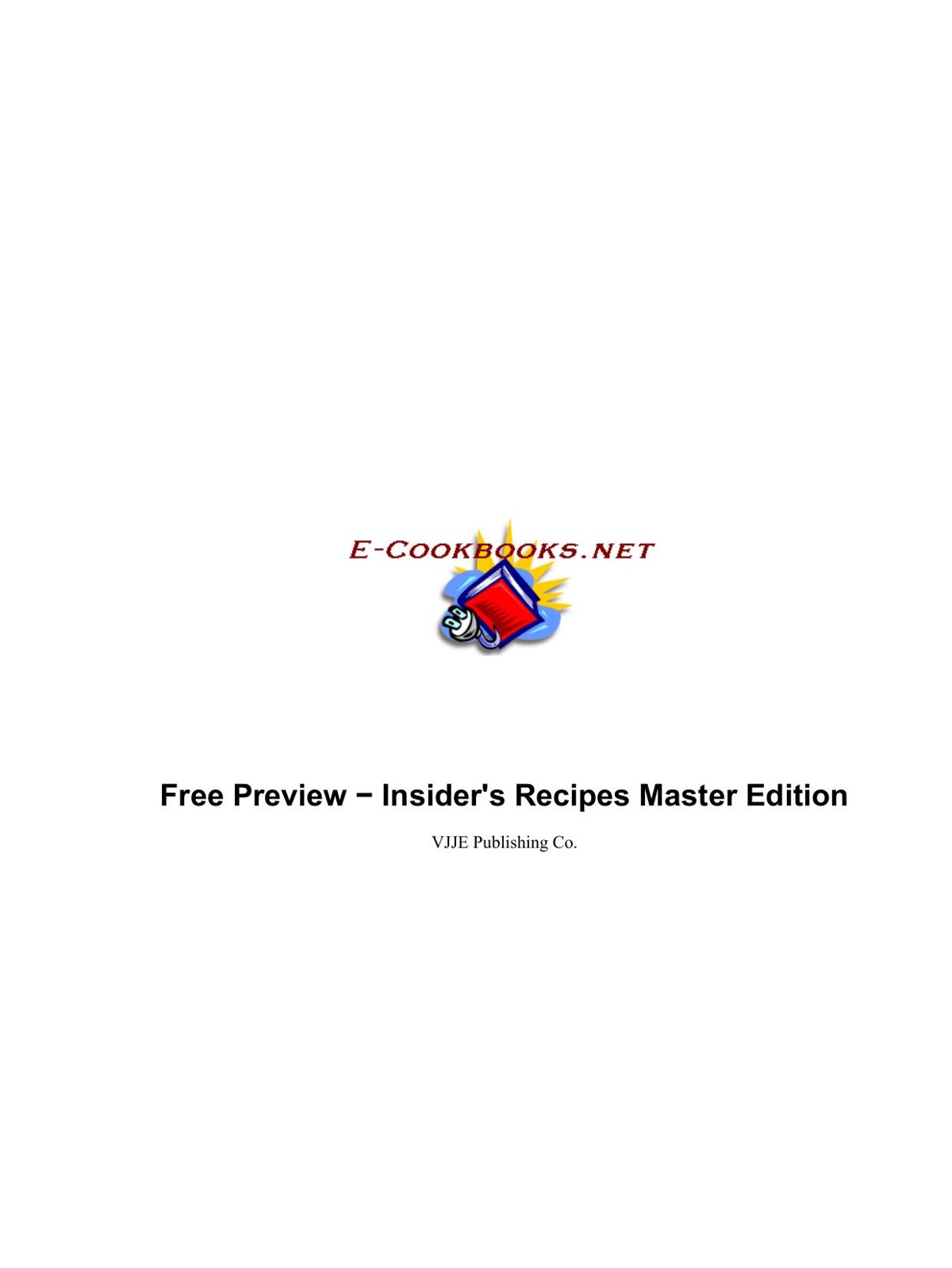 Free Preview - Insider's Recipes Master Edition