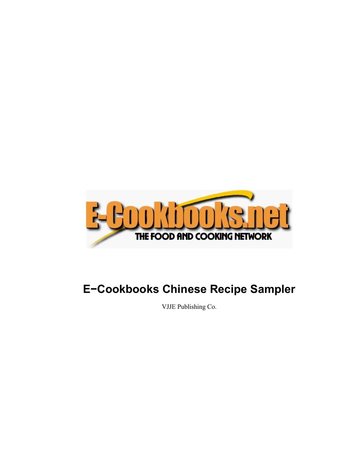 E-Cookbooks Chinese Recipe Sampler