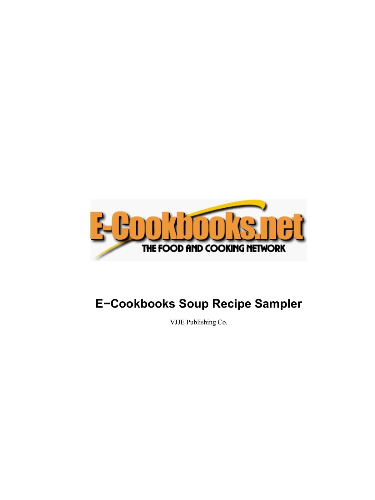 E-Cookbooks Soup Recipe Sampler