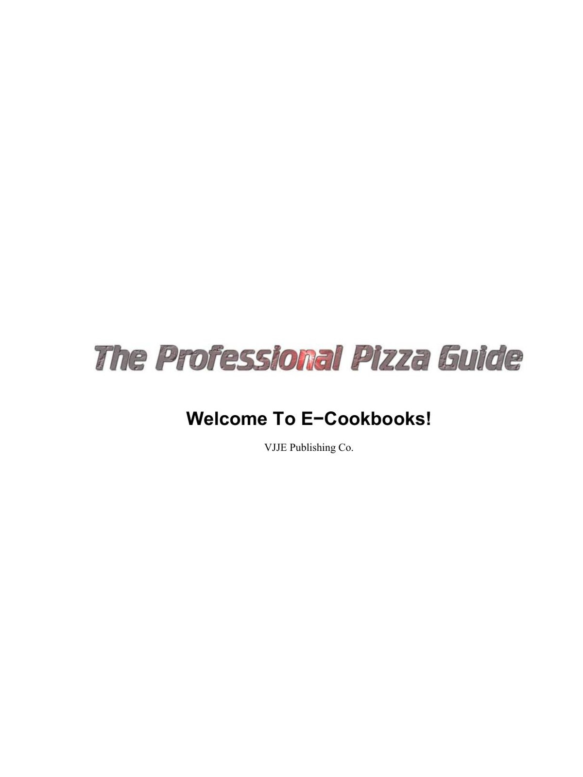 (ebook - pdf - recipe) The Professional Pizza Guide