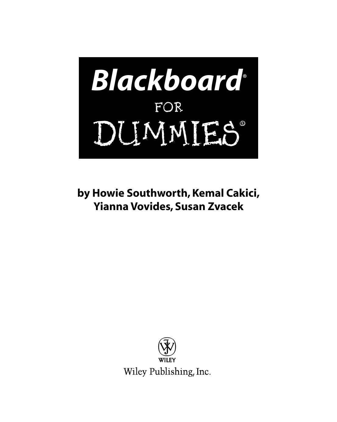 Blackboard for Dummies