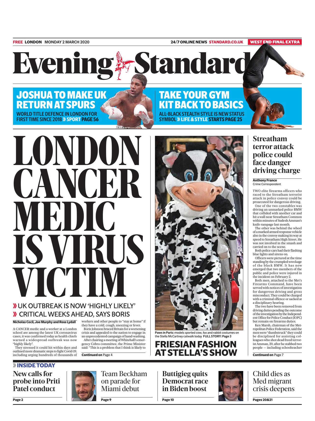 London Evening Standard [2020.03.02]