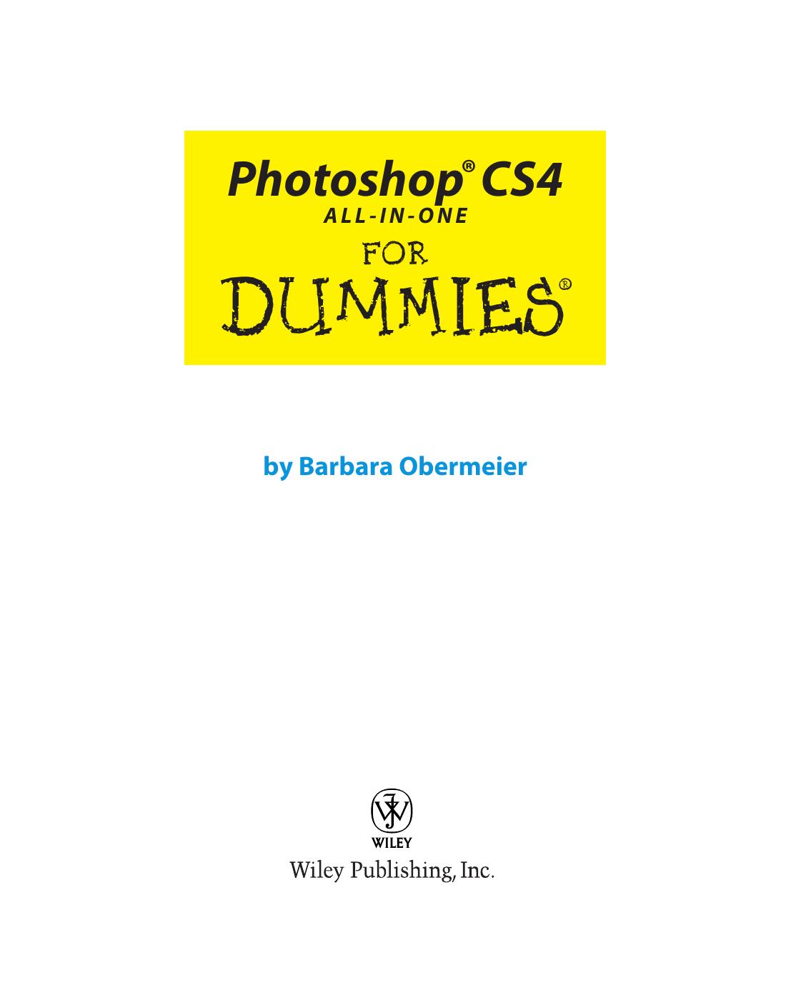 Photoshop CS4 ALL-IN-ONE for Dummies