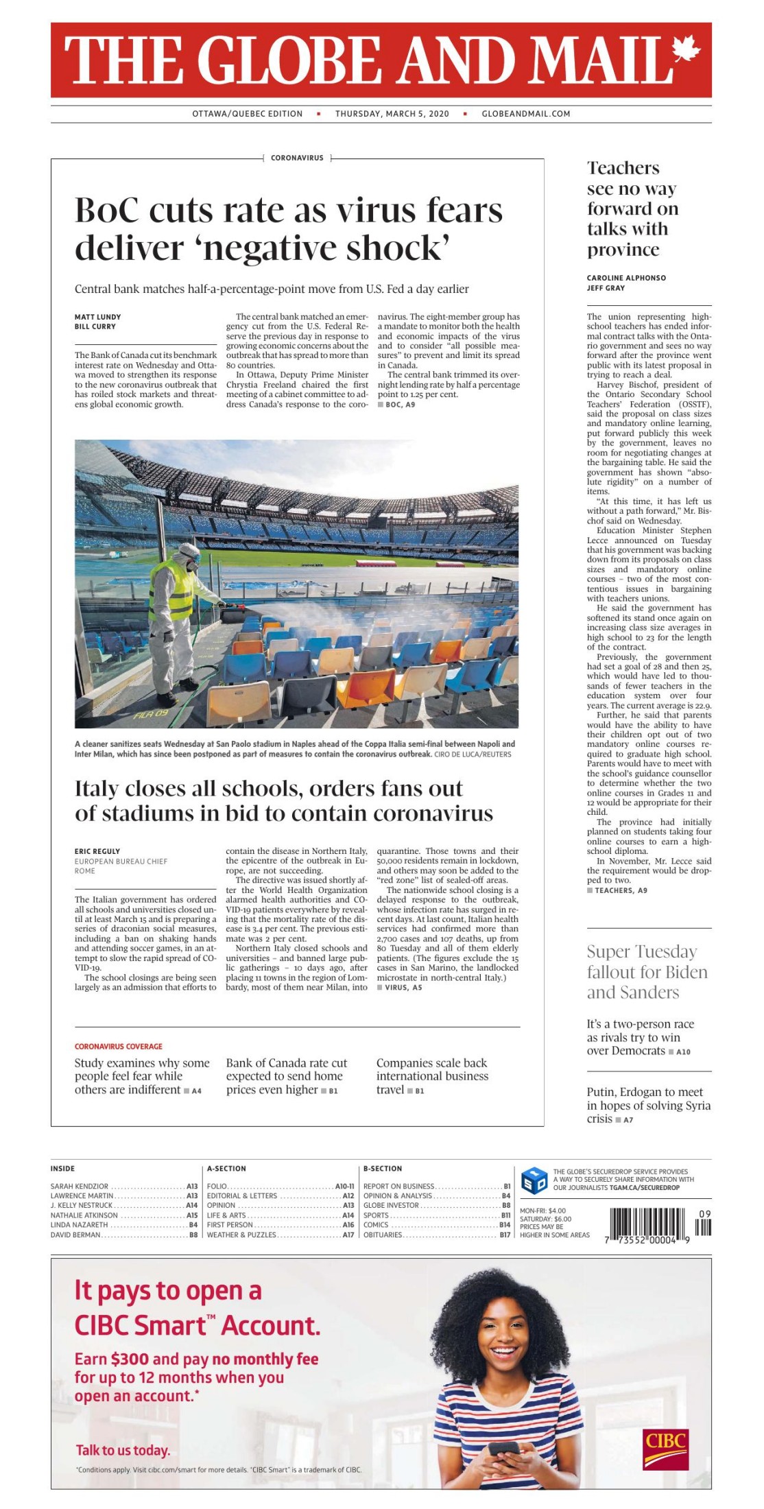 The Globe and Mail (Ottawa Que bec Edition) [2020.03.05]