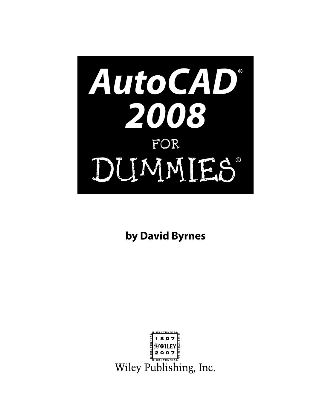 AutoCAD 2008 for Dummies ISBN - 0470116501