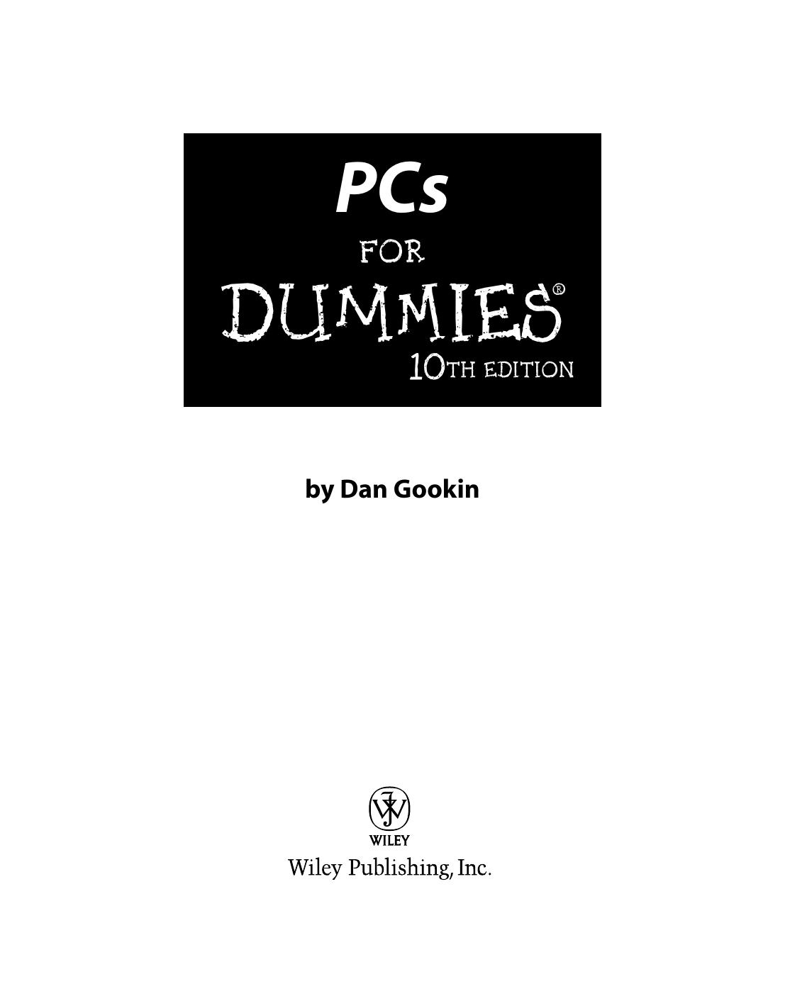 PCs for Dummies ISBN - 076458958X