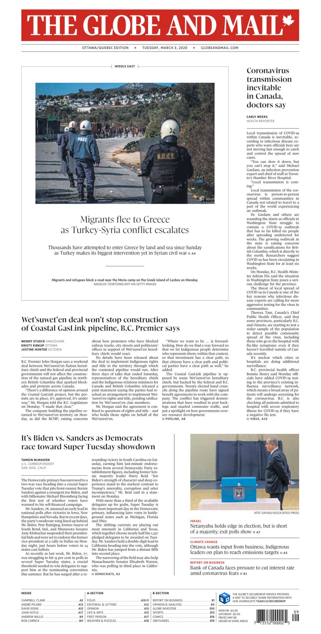 The Globe and Mail (Ottawa Que bec Edition) [2020.03.03]