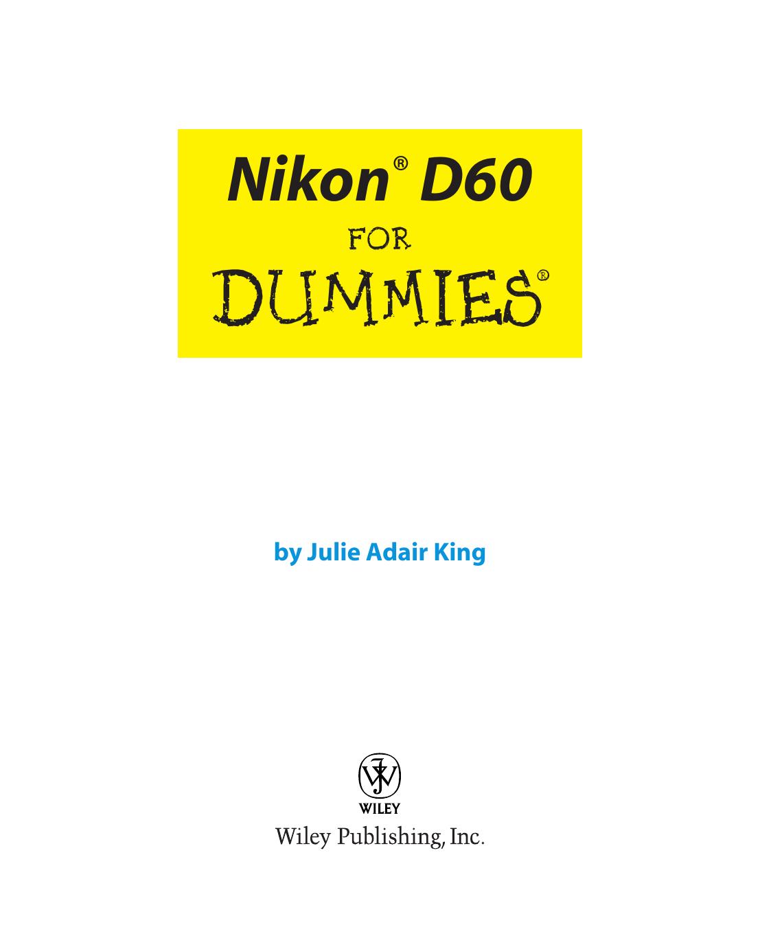 Nikon D60 for Dummies