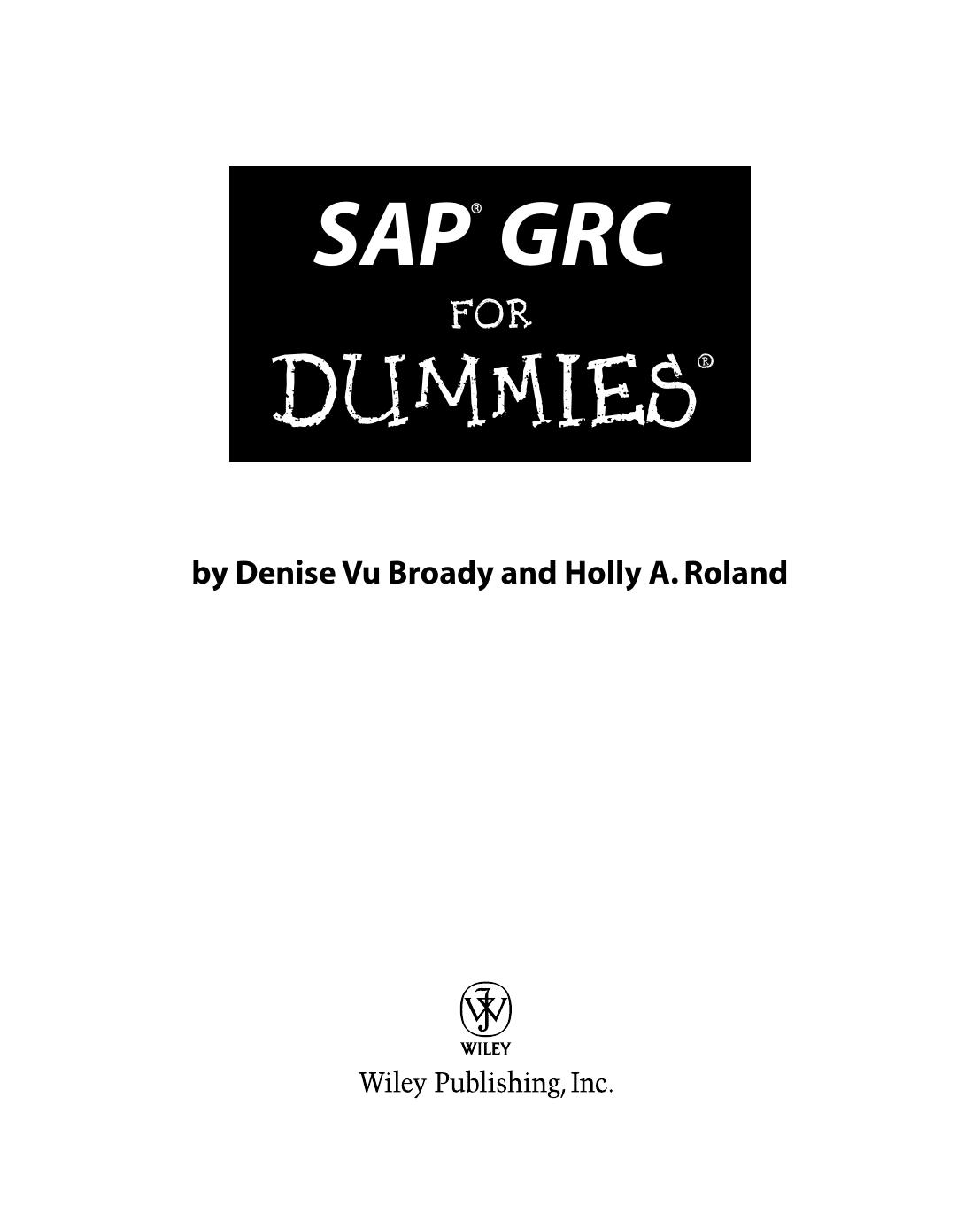 SAP GRC for Dummies