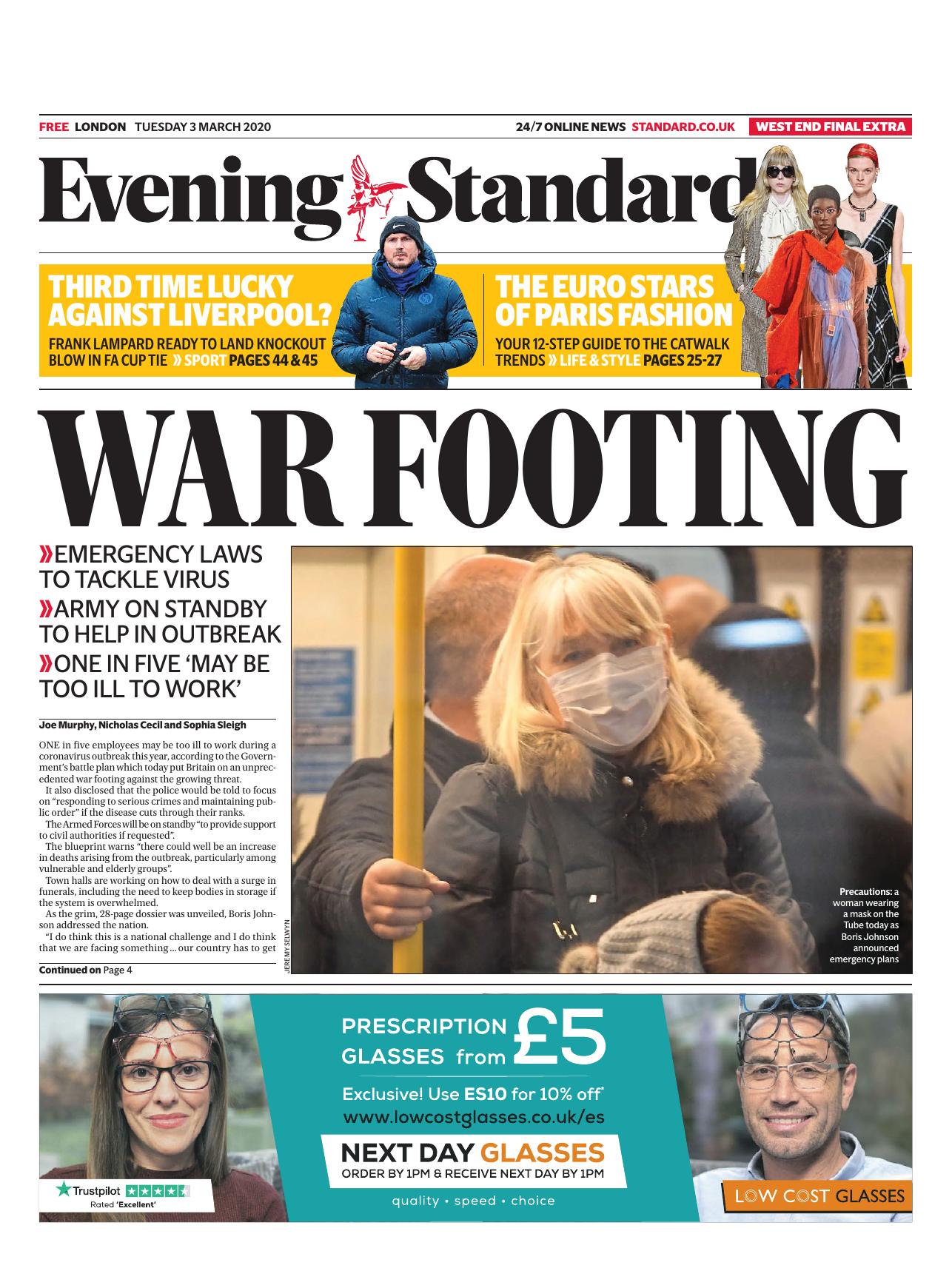 London Evening Standard [2020.03.03]