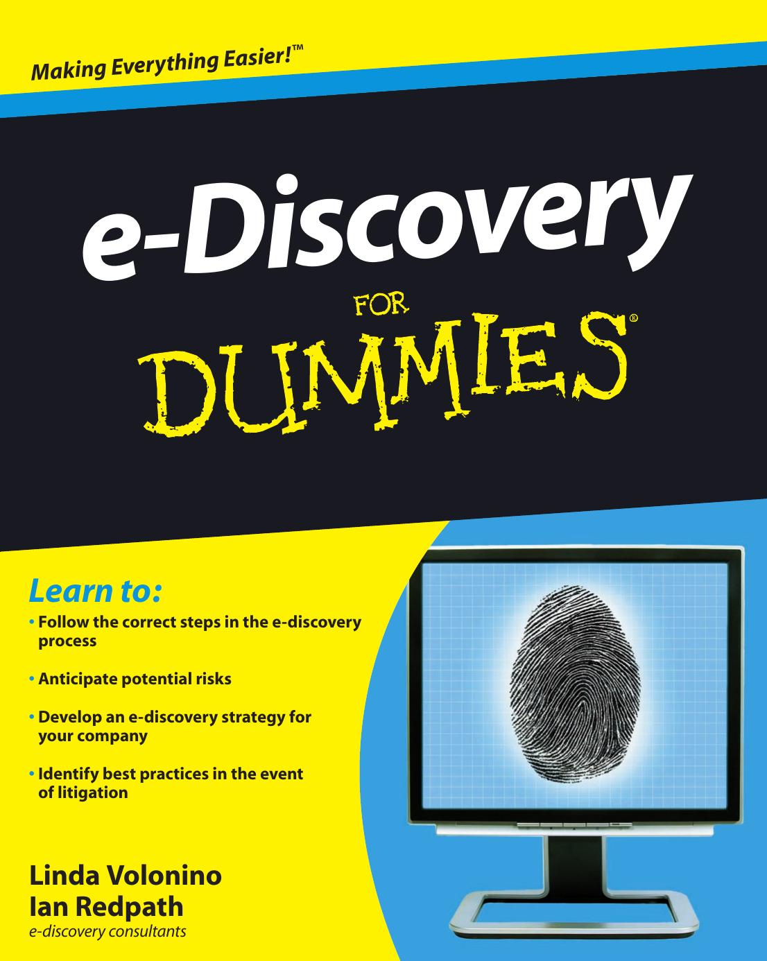 e-Discovery for Dummies ISBN