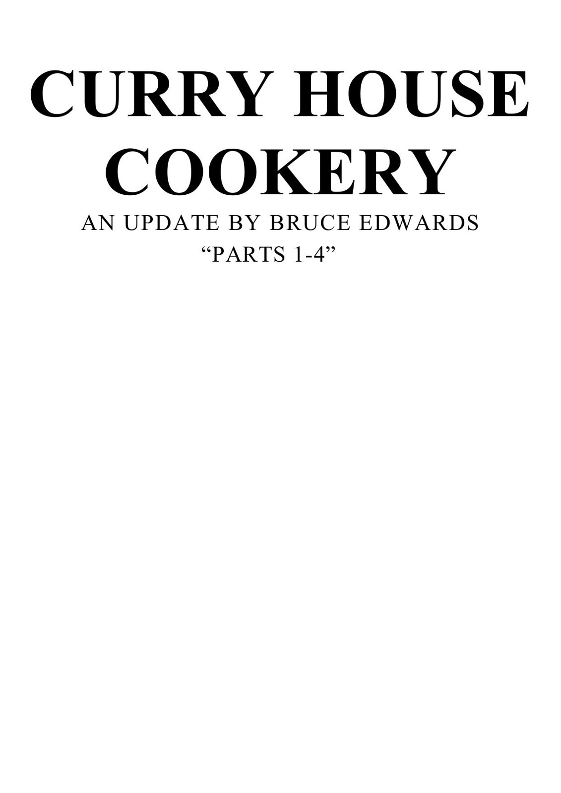 CURRY HOUSE COOKERY