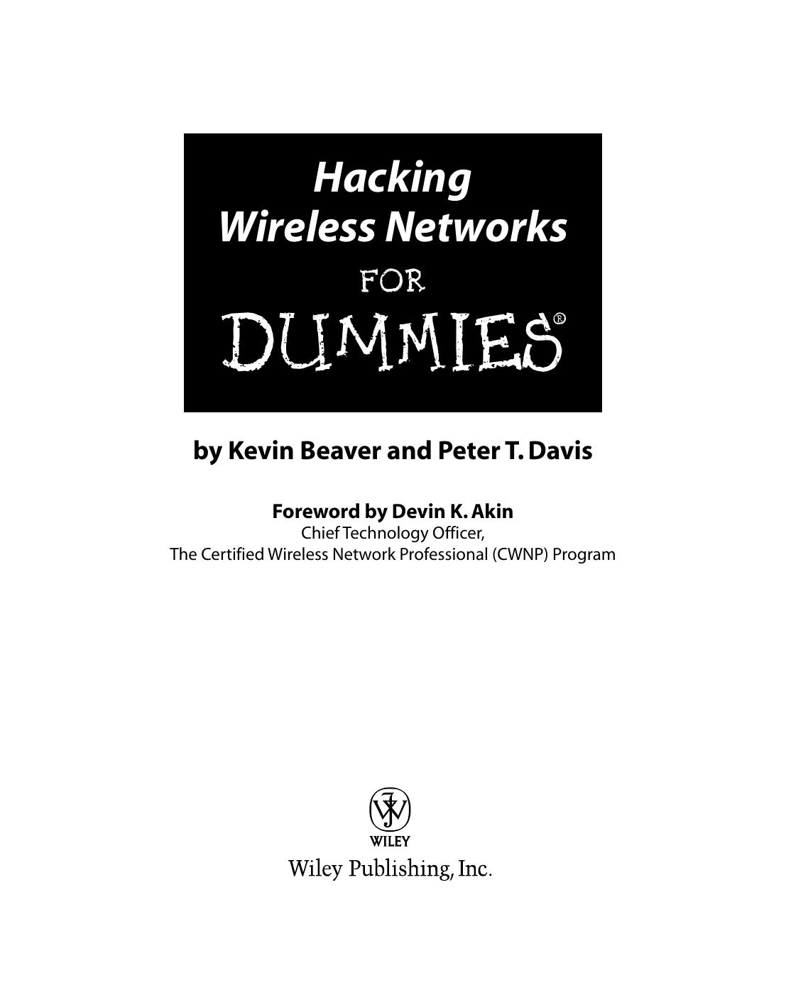 Hacking Wireless Networks for Dummies
