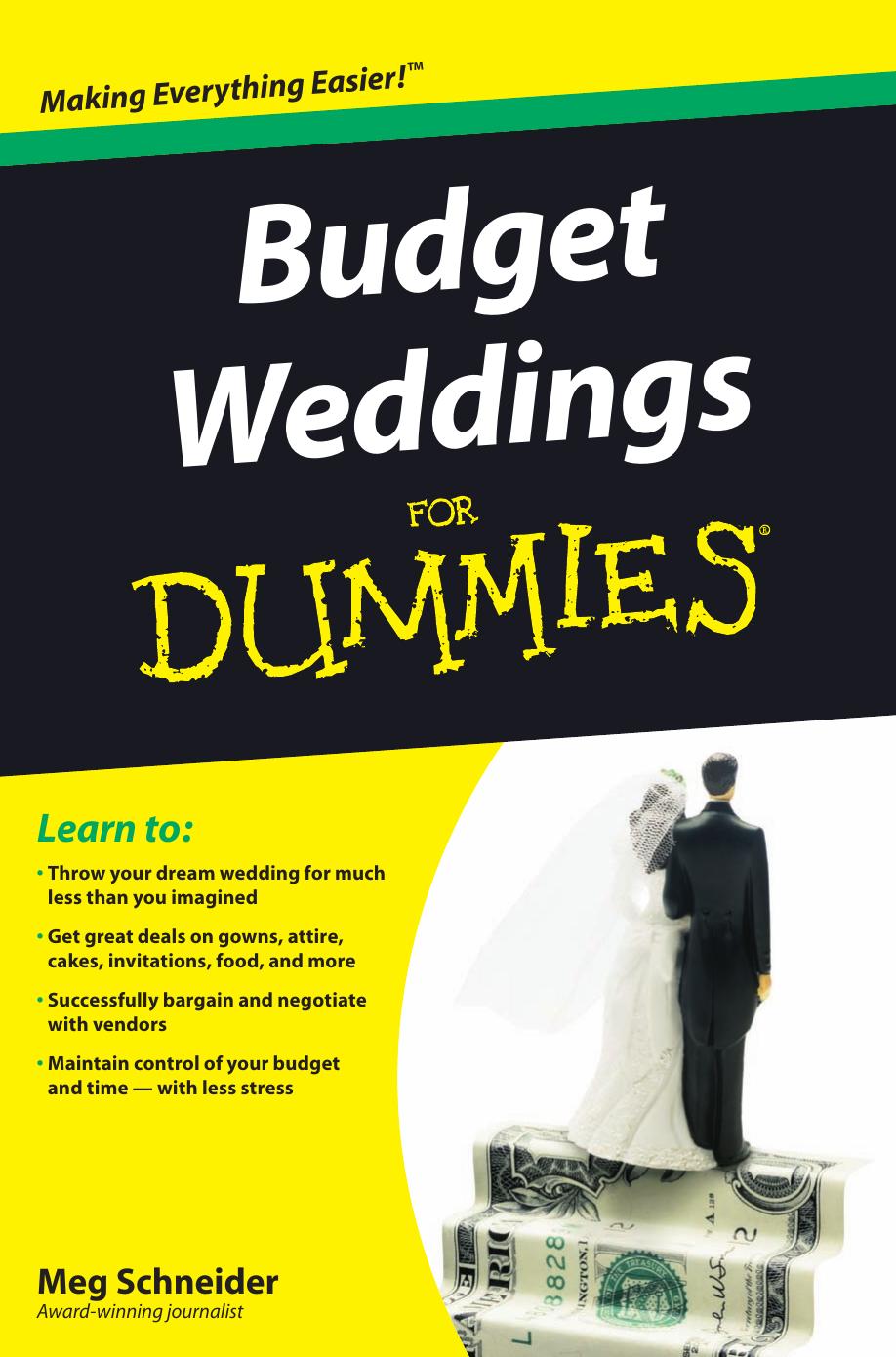 Budget Weddings for Dummies ISBN