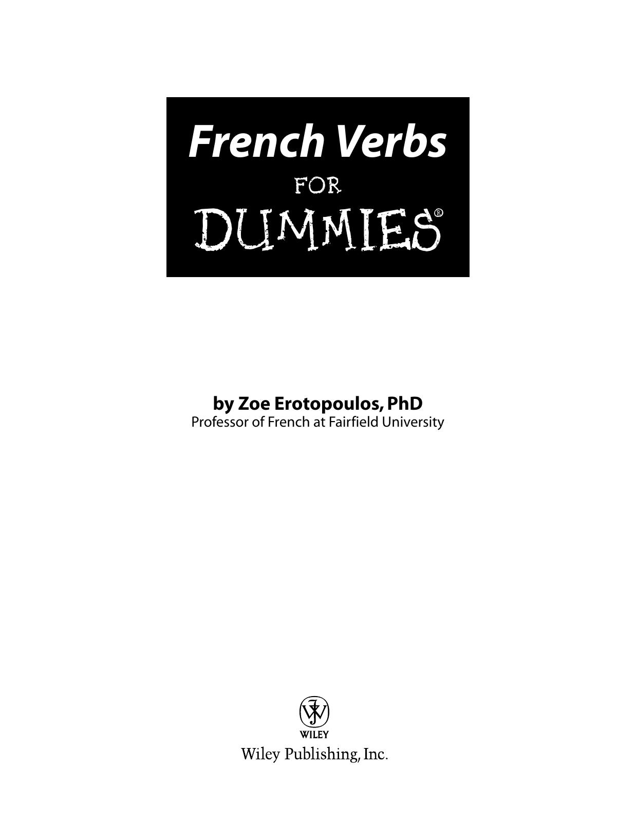 French Verbs for Dummies