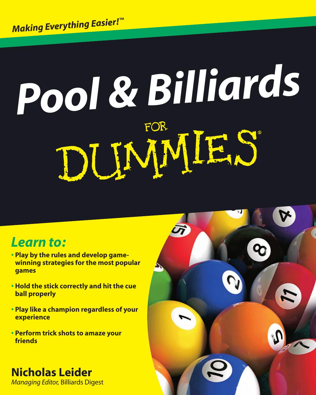 Pool and Billiards for Dummies
