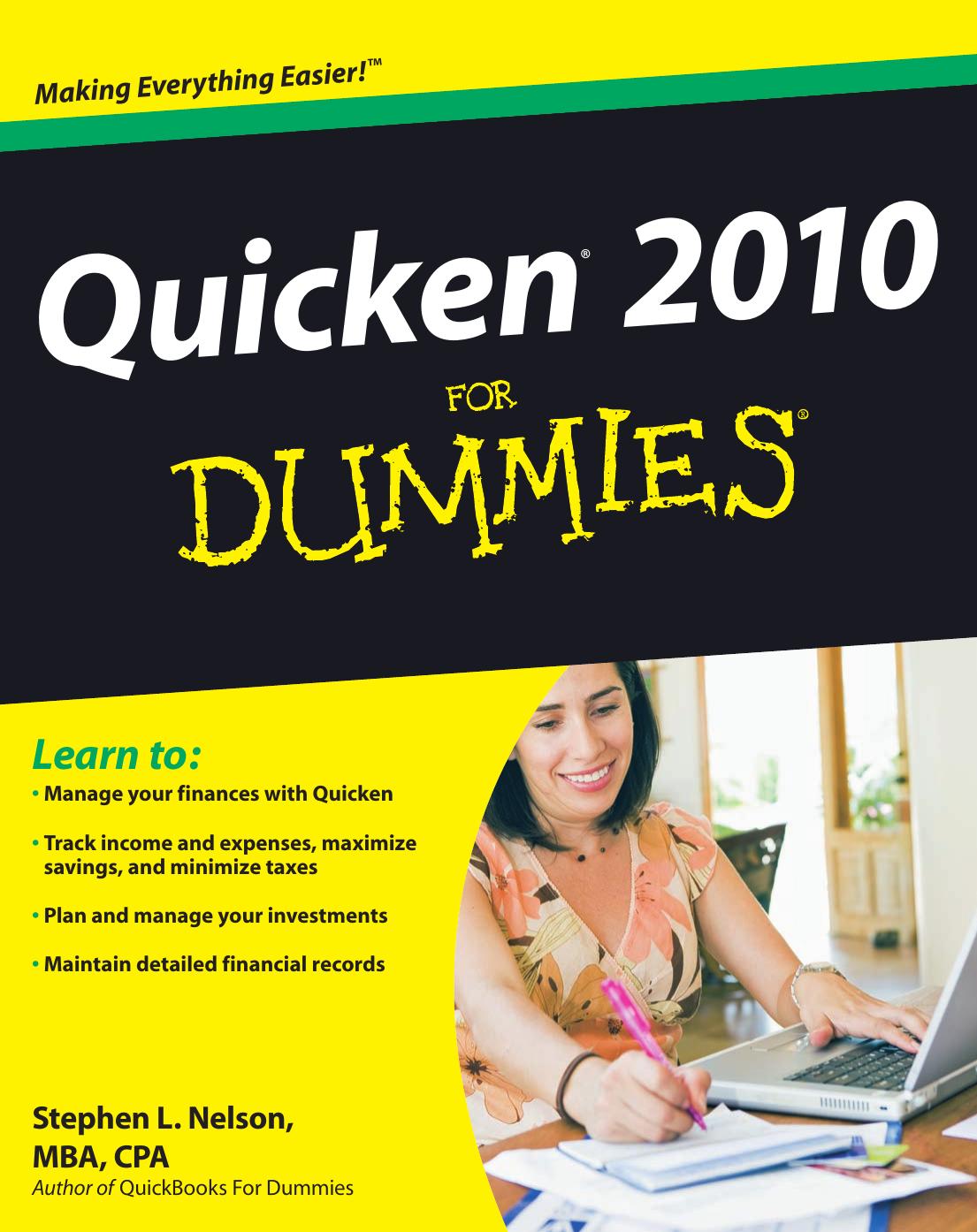 Quicken 2010 for Dummies
