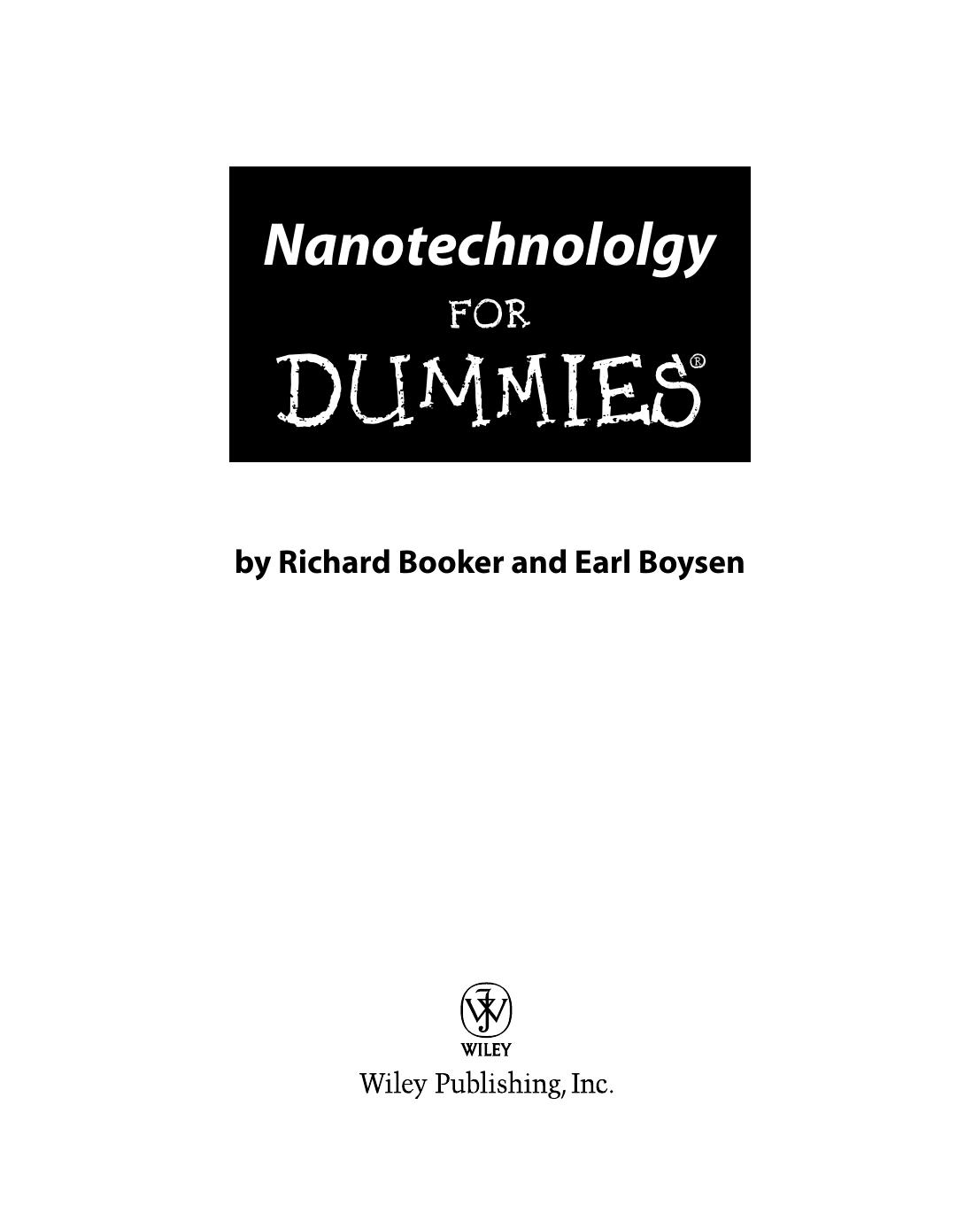 Nanotechnology for Dummies