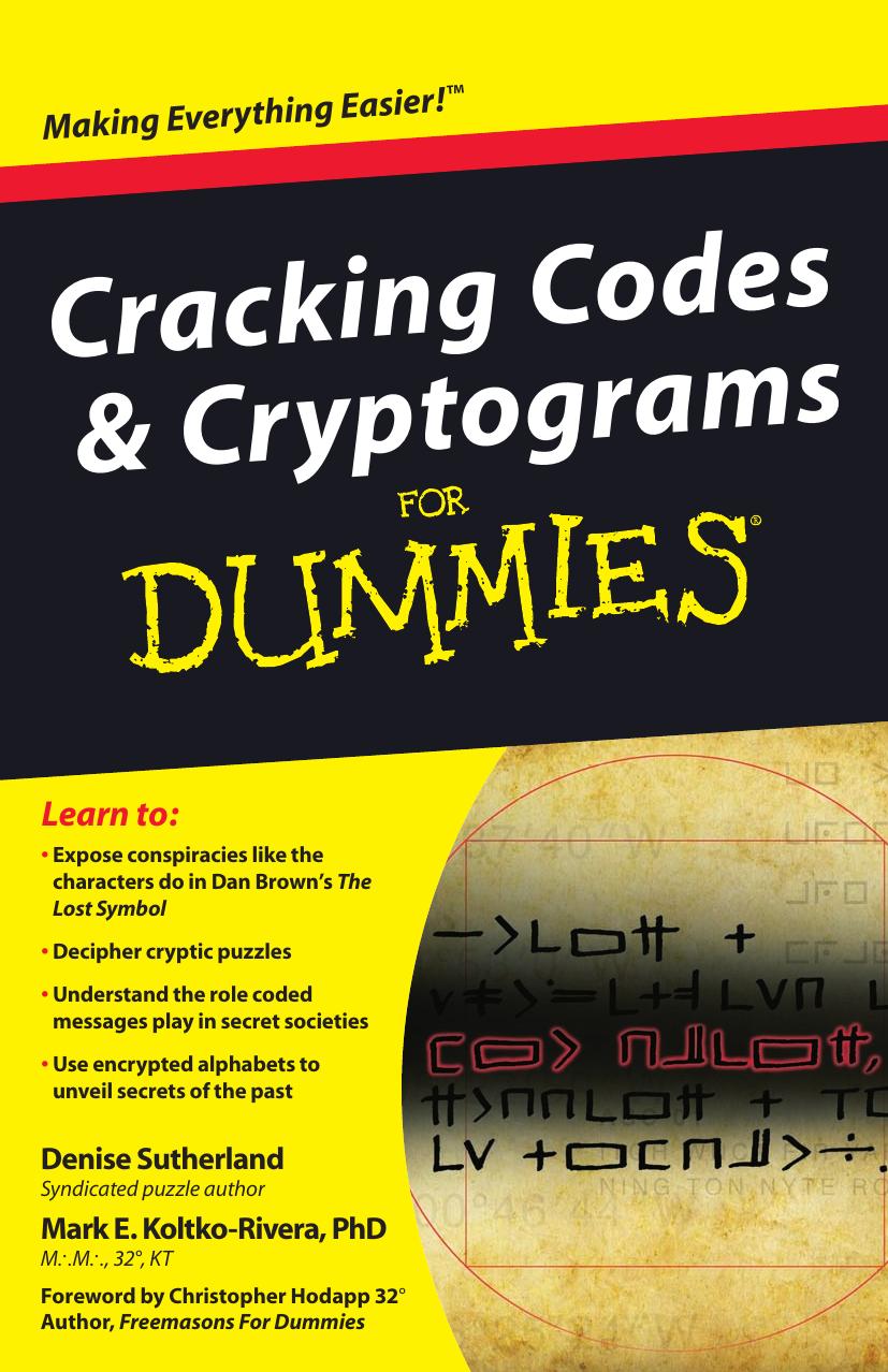 Cracking Codes and Cryptograms for Dummies ISBN