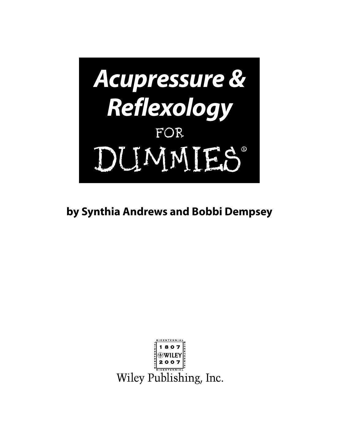 Acupressure & Reflexology for Dummies