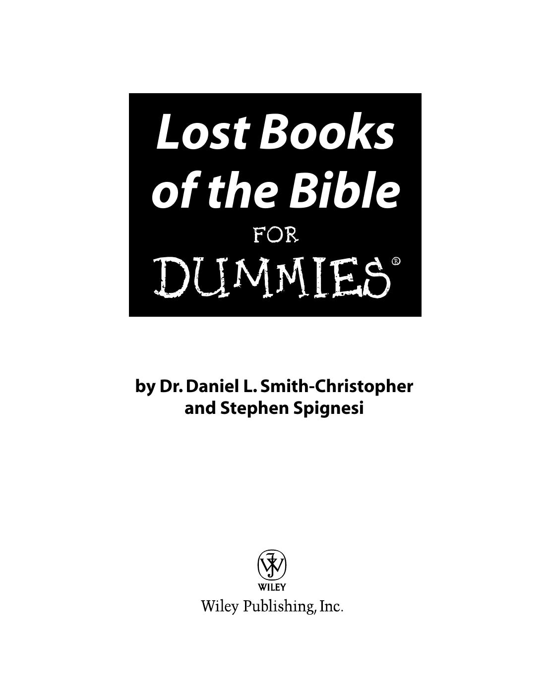 Lost Books of the Bible for Dummies