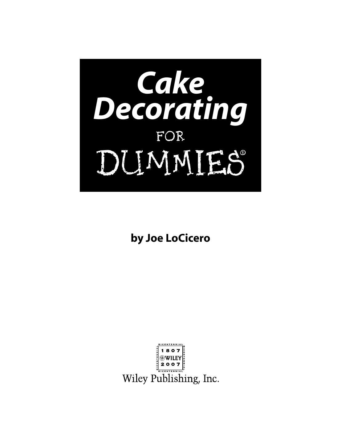 Cake Decorating for Dummies ISBN - 0470099119