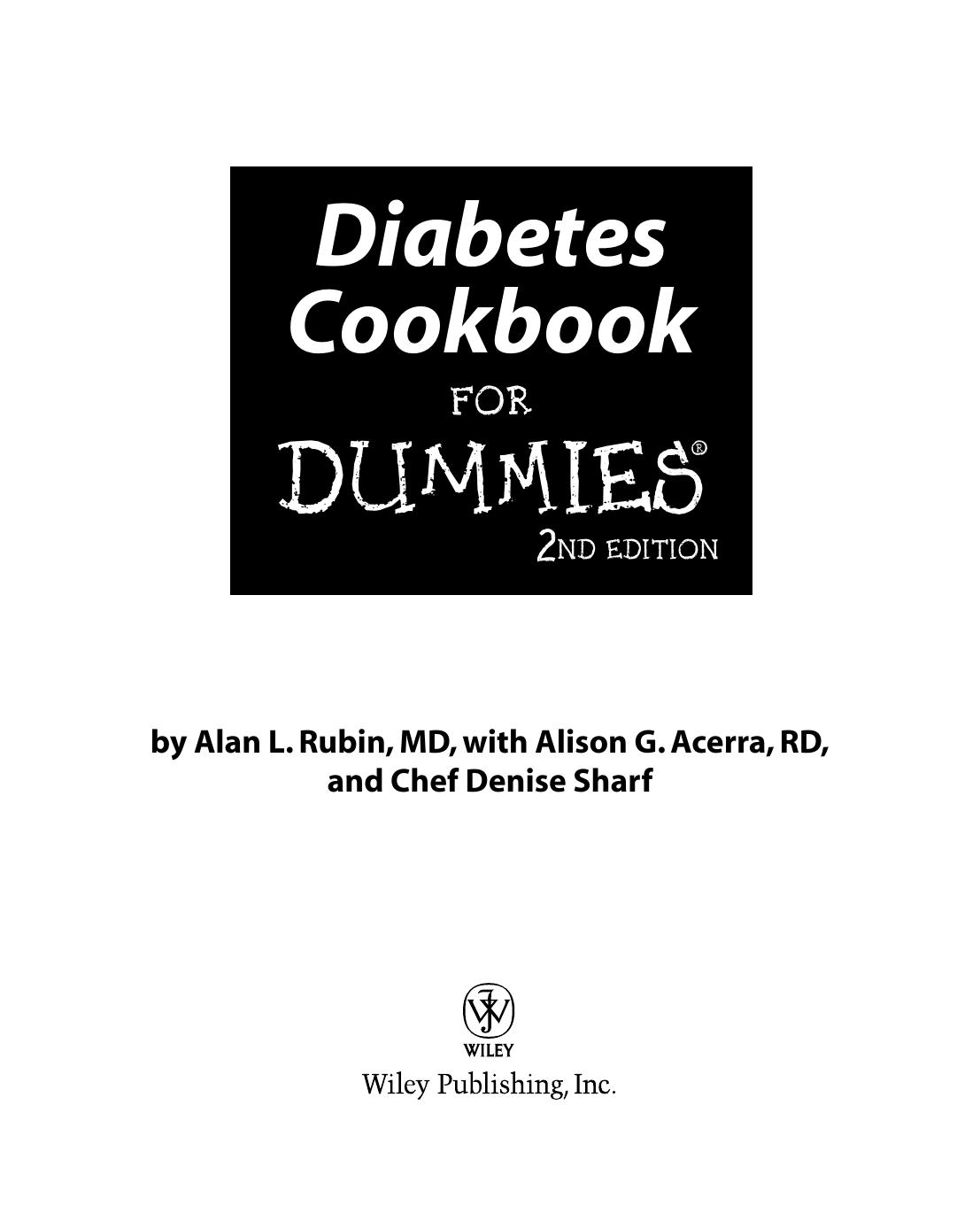 Diabetes Cookbook for Dummies ISBN - 0764584502