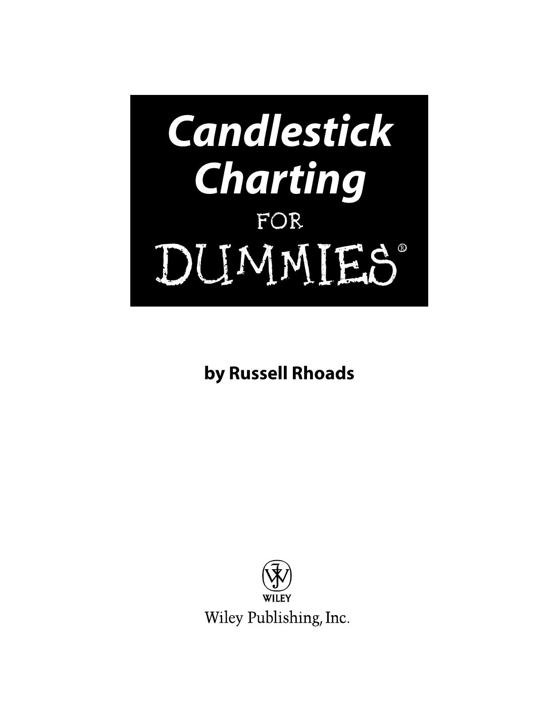 Candlestick Charting for Dummies ISBN - 0470178086