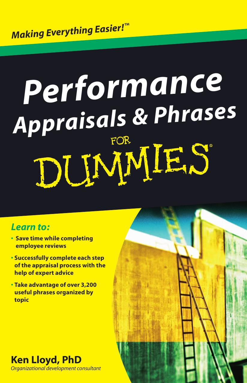Performance Appraisals and Phrases for Dummies ISBN