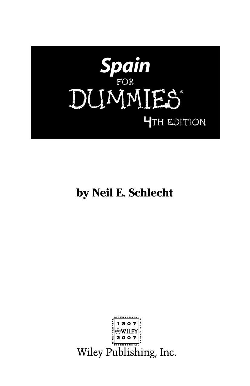 Spain for Dummies ISBN - 0470105739