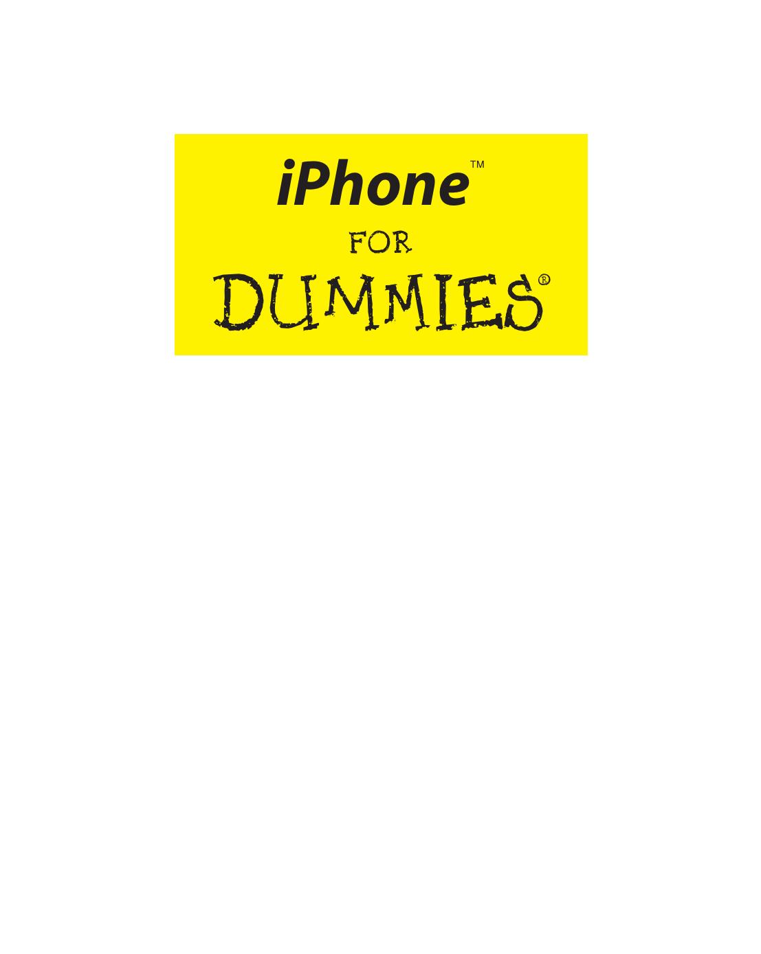 iPhone for Dummies ISBN - 0470174692
